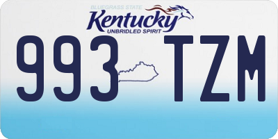 KY license plate 993TZM