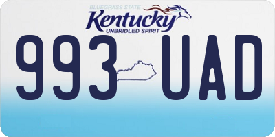 KY license plate 993UAD
