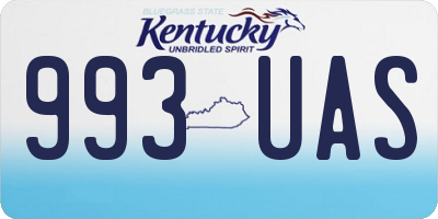KY license plate 993UAS