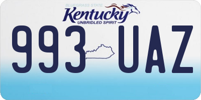 KY license plate 993UAZ