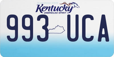 KY license plate 993UCA