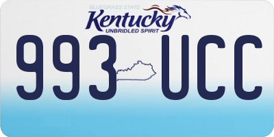 KY license plate 993UCC