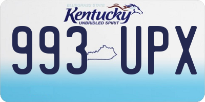 KY license plate 993UPX