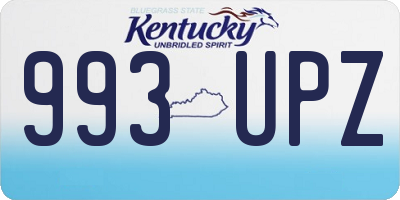 KY license plate 993UPZ