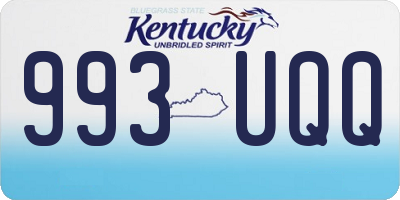 KY license plate 993UQQ