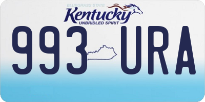KY license plate 993URA