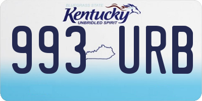 KY license plate 993URB