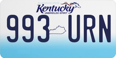 KY license plate 993URN