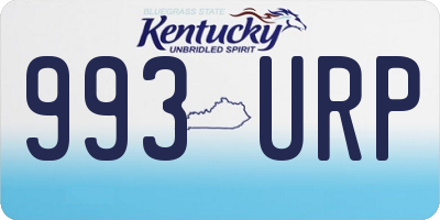 KY license plate 993URP