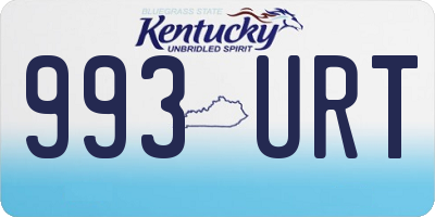 KY license plate 993URT