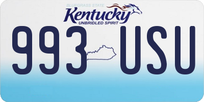KY license plate 993USU