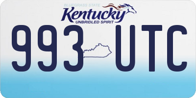KY license plate 993UTC