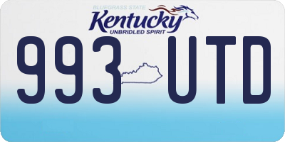 KY license plate 993UTD