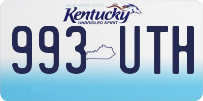 KY license plate 993UTH