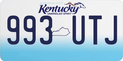 KY license plate 993UTJ