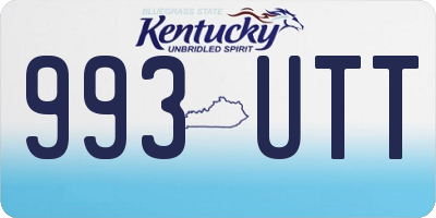 KY license plate 993UTT