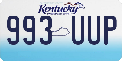 KY license plate 993UUP