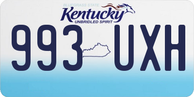 KY license plate 993UXH