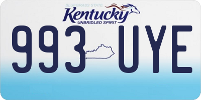 KY license plate 993UYE