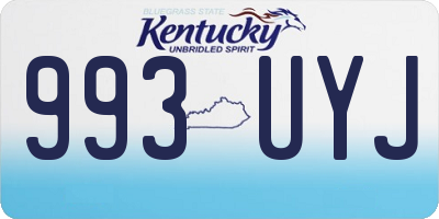 KY license plate 993UYJ