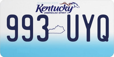 KY license plate 993UYQ