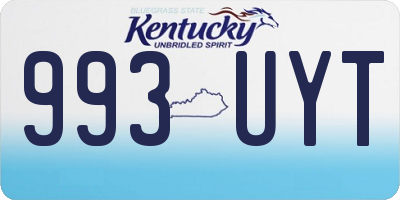 KY license plate 993UYT