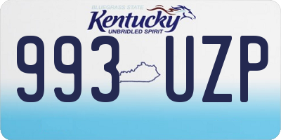 KY license plate 993UZP