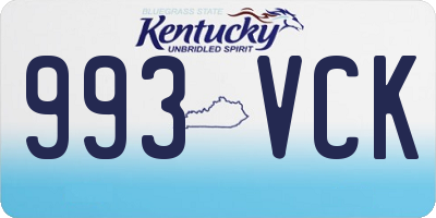 KY license plate 993VCK