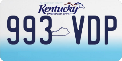 KY license plate 993VDP