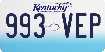 KY license plate 993VEP