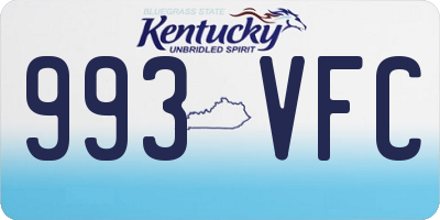 KY license plate 993VFC