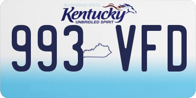 KY license plate 993VFD