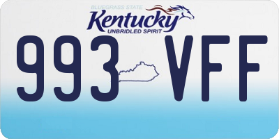KY license plate 993VFF