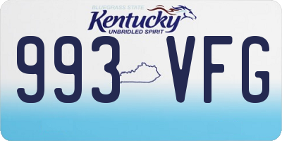 KY license plate 993VFG