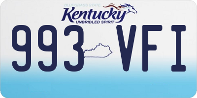 KY license plate 993VFI