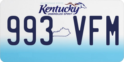 KY license plate 993VFM