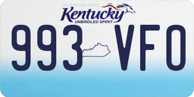 KY license plate 993VFO