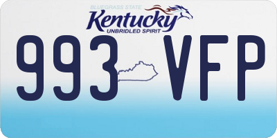 KY license plate 993VFP