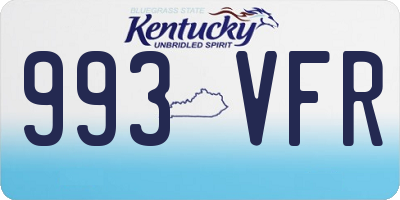 KY license plate 993VFR