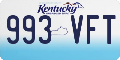 KY license plate 993VFT