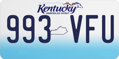 KY license plate 993VFU
