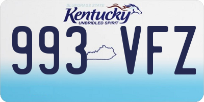 KY license plate 993VFZ