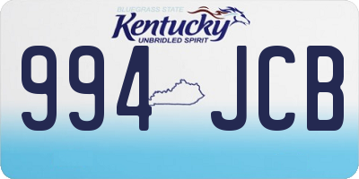 KY license plate 994JCB