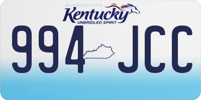 KY license plate 994JCC