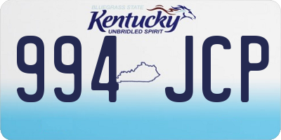 KY license plate 994JCP