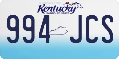 KY license plate 994JCS