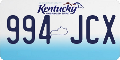 KY license plate 994JCX