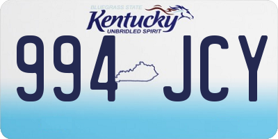 KY license plate 994JCY