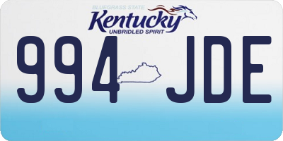 KY license plate 994JDE