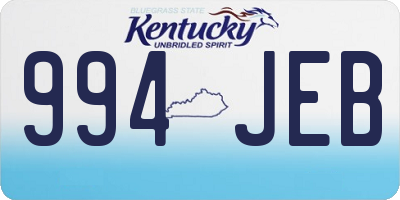 KY license plate 994JEB